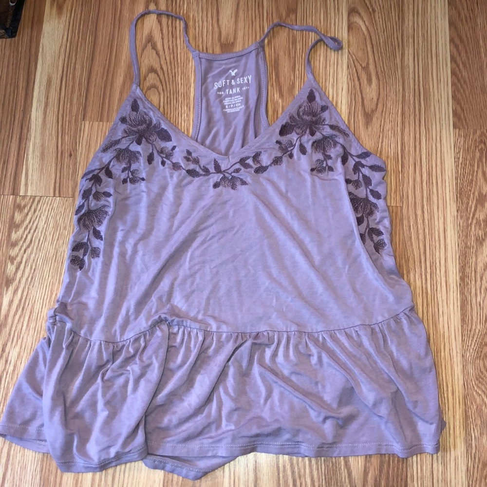 Purple floral tank top!